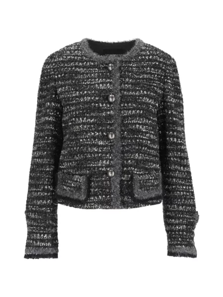 Sacou Emporio Armani din tweed negru