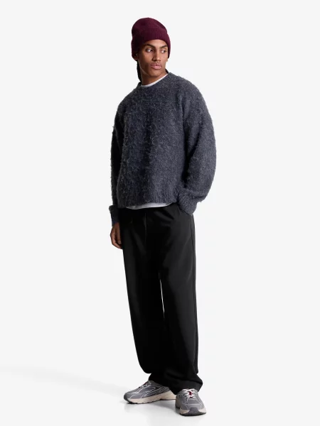 Bershka Spodnie Jogger O Kroju Straight Tailoring Mężczyzna L czarny