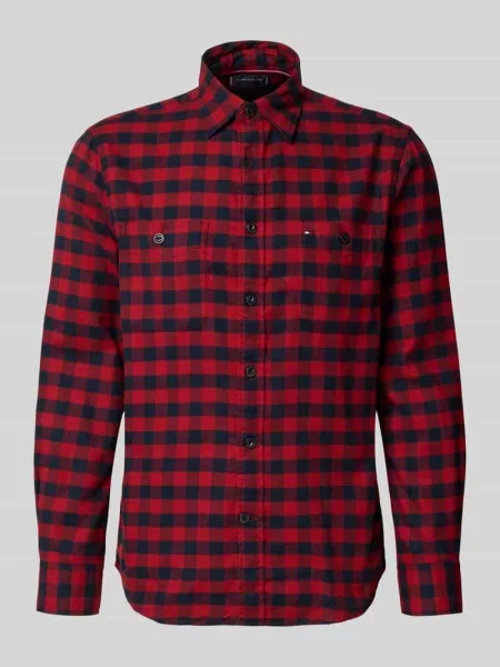 Tommy Hilfiger Koszula Regular Fit rot czerwona