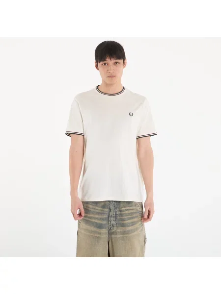 T-shirt FRED PERRY Twin Tipped T-Shirt Ecr/ Oxbld/ Grsrts S