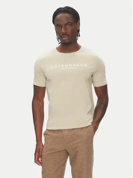 Тениска Lindbergh бежово