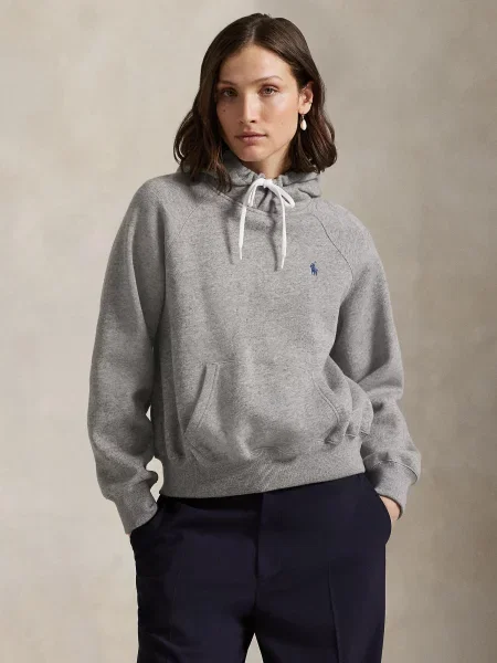 Polo Ralph Lauren mikina s kapucňou dámska sivá
