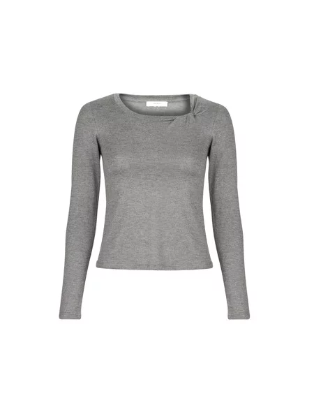 Top Pepe Jeans z dolgimi rokavi siva