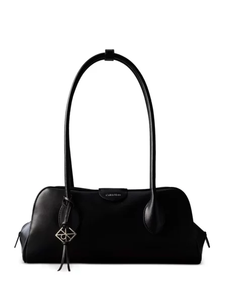 Geantă de mână Calvin Klein cu autograf negru
