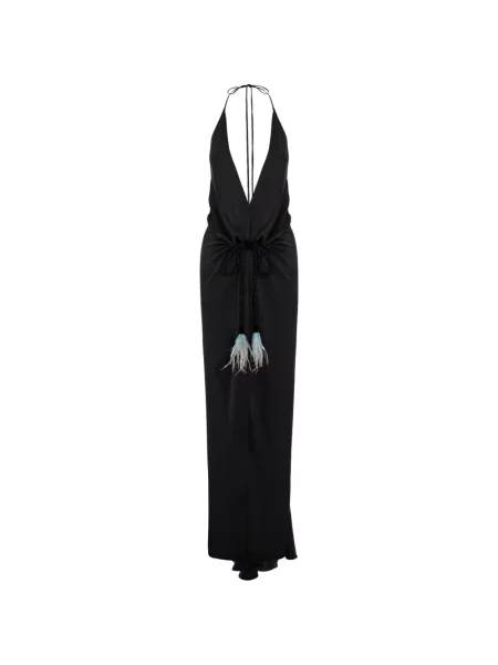 Tollas halter nyakú ruha V:pm Atelier fekete