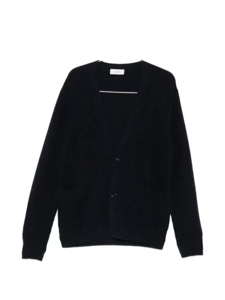 Cardigan Lardini tricotate cu decolteu în V albastru