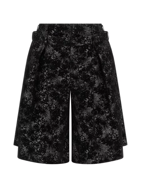 Pantaloni scurți Comme Des Garcons Homme Plus cu imprimeu abstract negru