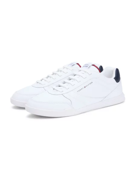 Sneakerși Tommy Hilfiger din piele alb
