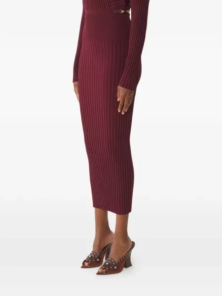 Fustă midi Lanvin până la genunchi roșu