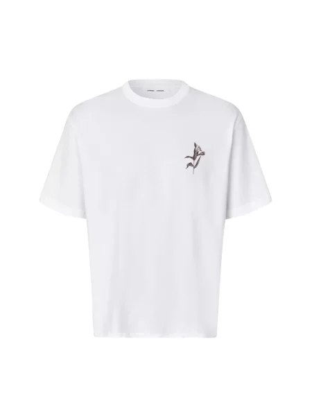 Samsoe Samsoe t-shirt SALILIUM z nadrukiem biały