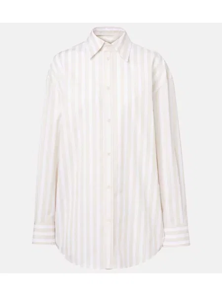 Cămașă Saint Laurent cu dungi bej