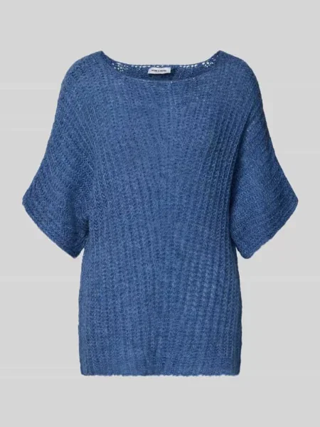 Sweter z dzianiny o kroju loose fit z dodatkiem wełny i rękawem o dł. More & More