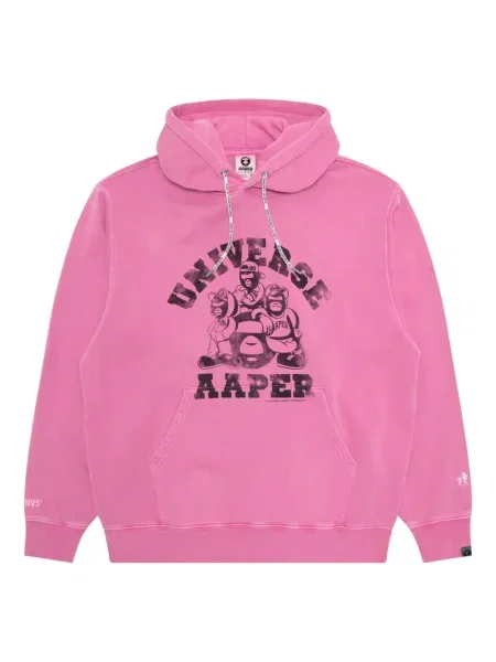 Pulover Aape By A Bathing Ape cu glugă roz