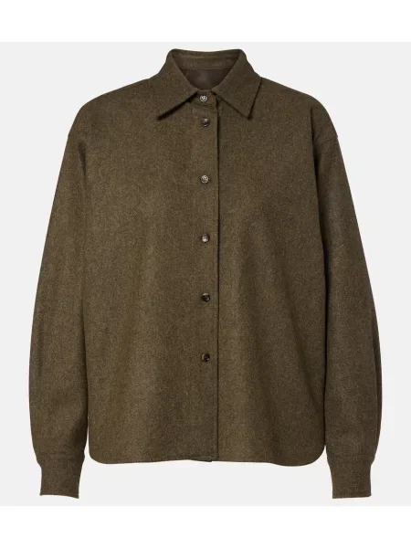 Cămașă Max Mara de lână verde