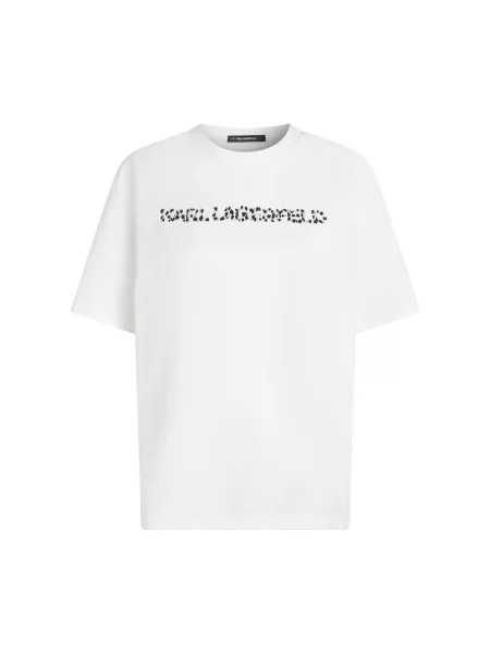 Tricou Karl Lagerfeld cu autograf alb