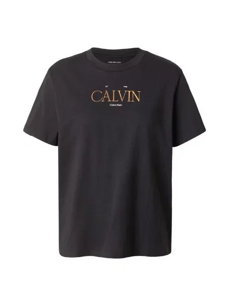 Calvin Klein Jeans Tricou CLASSIC auriu negru
