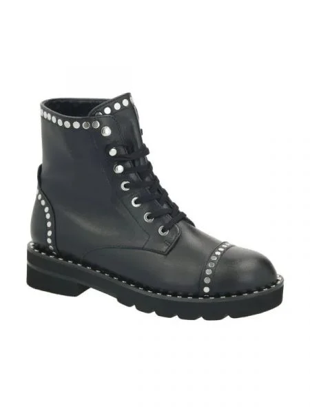 Stuart Weitzman De piele botine MILA LIFT STUDS negru