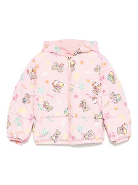 Kurtka dziecięca Moschino różowa