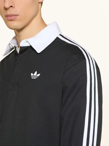 Adidas Originals Rugbyové Tričko / bílá černá