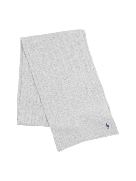 Szal Polo Ralph Lauren wełniana szara