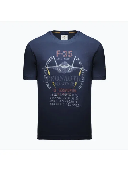 Мъжка тениска Aeronautica Militare navy blue синьо