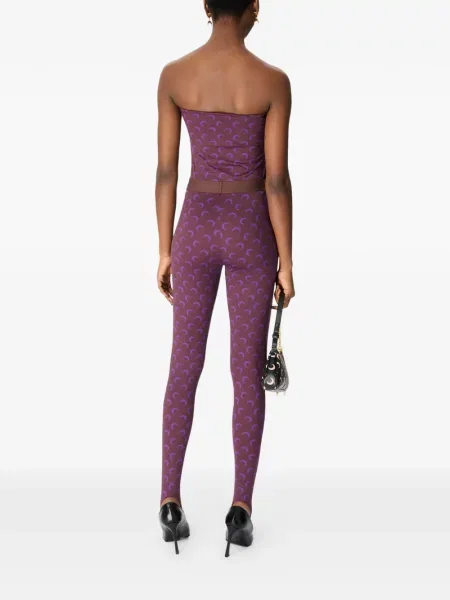 Leggings Marine Serre cu imagine din jerseu violet
