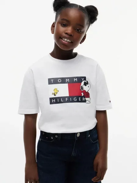 Tommy Hilfiger majica za djecu od pamuka x Peanuts bijela