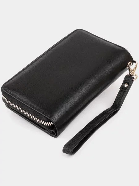 Кожаный кошелек St Leather Accessories черный
