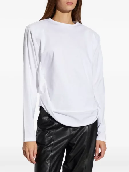 Lung tricou Iro cu volane alb