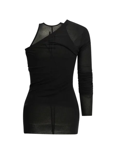 Top Rick Owens cu un umăr gol negru