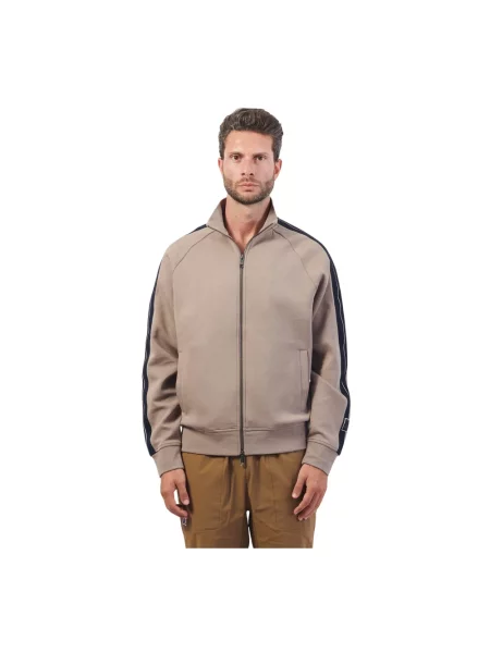 Kardigan Armani Exchange z paskiem brązowy