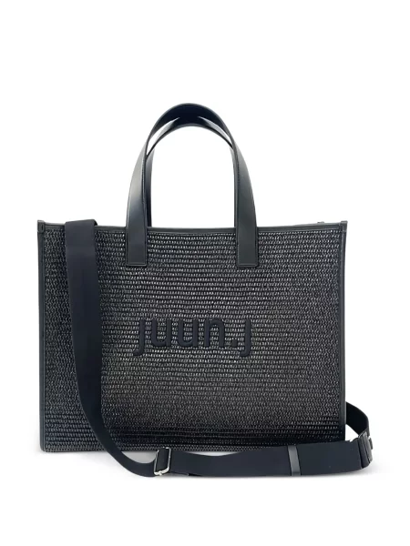 Шопинг чанта Juun.j бродирана черно