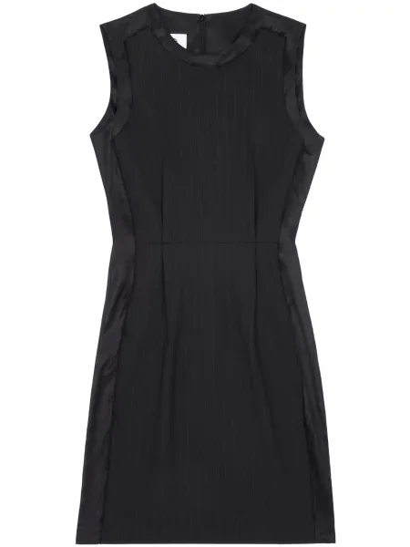 Rochie fără mâneci Mm6 Maison Margiela fără mâneci cu dungi negru