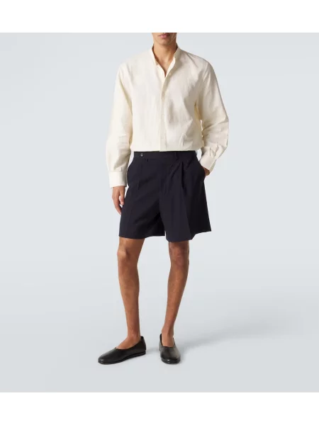 Pantaloni scurți Stoffa de lână albastru
