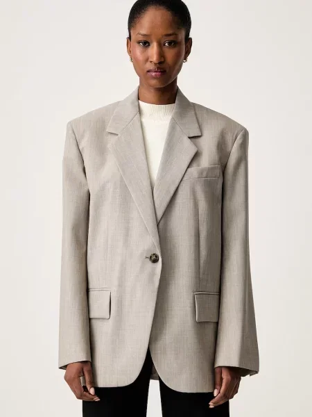 Weekend MaxMara De lână sacou Wkdattila | Oversize fit bej