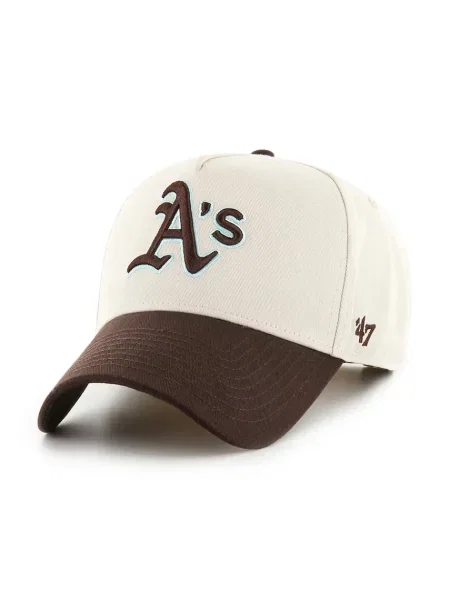 Шапка с козирка 47 brand MLB Athletics Sure Shot бежово