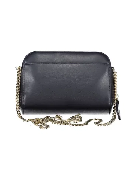 Lniana torebka crossbody Tommy Hilfiger niebieska