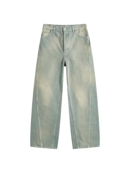 Spodnie bawełniane Auralee zielony
