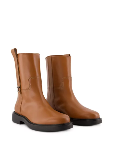 Cizme scurte Tod's din piele maro