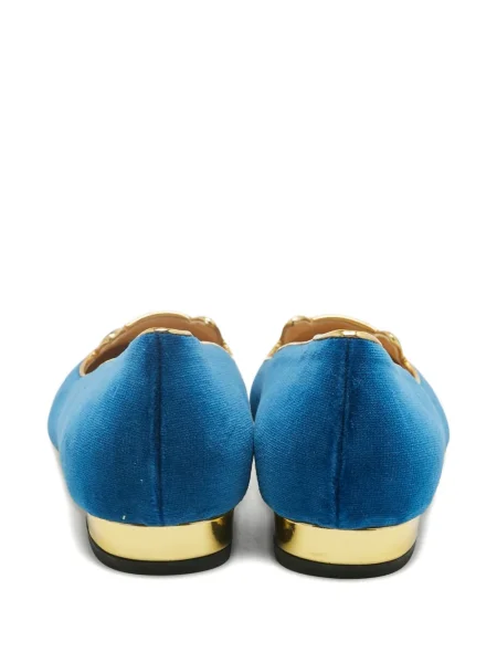 Balerini Charlotte Olympia de catifea albastru
