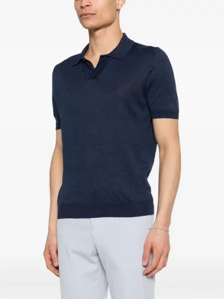 Tricou Tagliatore cu decolteu în V albastru