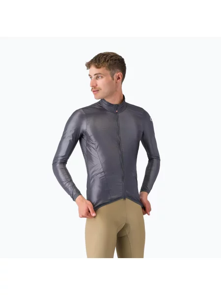 Geacă de ciclism pentru bărbați Castelli Aria Shell 2 silver gray/dark gray
