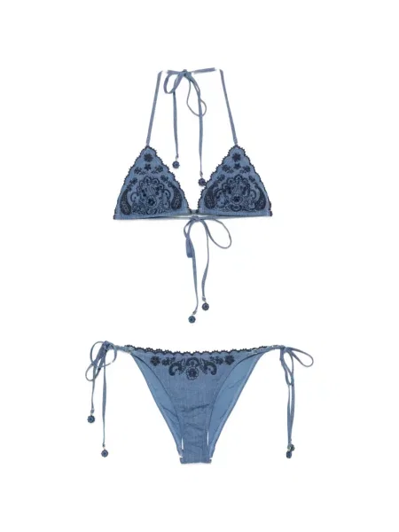 Bikini Zimmermann cu model paisley albastru