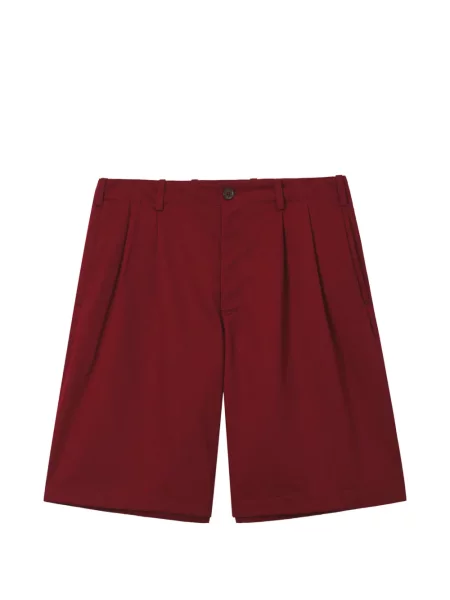 Plisované keprové kraťasy Our Legacy červené