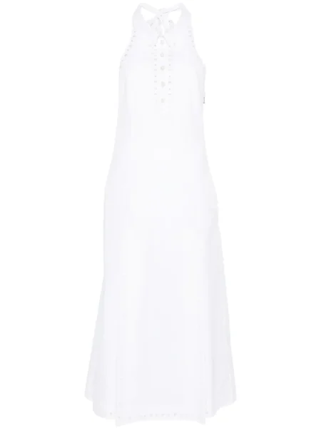 Rochie midi Thom Browne cu broderie alb