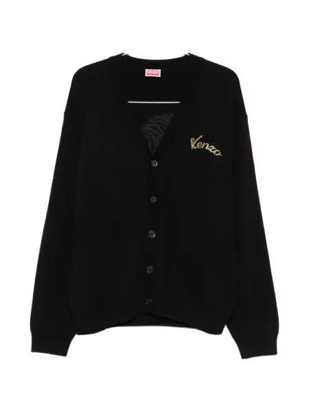 Cardigan Kenzo cu dungi de tigru cu mărgele negru