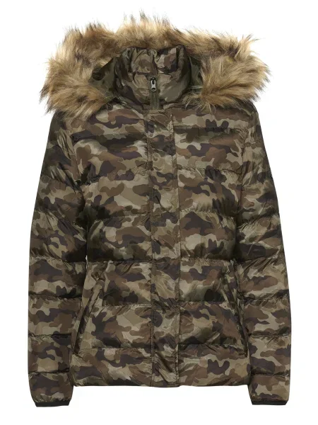 KOROSHI Geacă de primăvară-toamnă kaki / oliv / închis verde