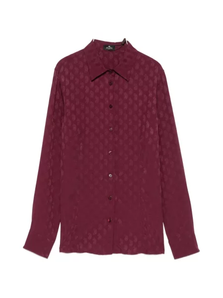 Cămașă Etro cu imagine cu model paisley roșu