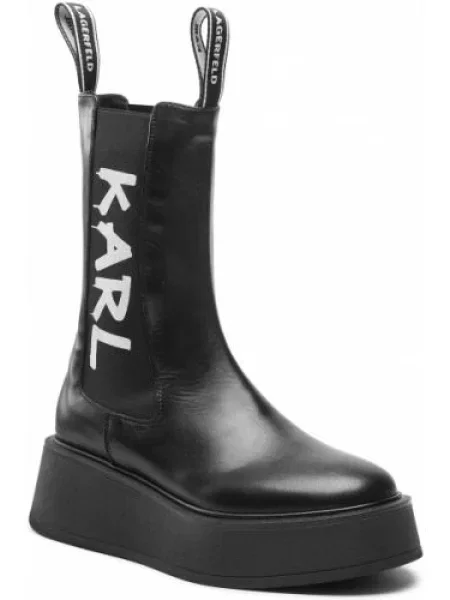 KARL LAGERFELD Bokacsizma fekete