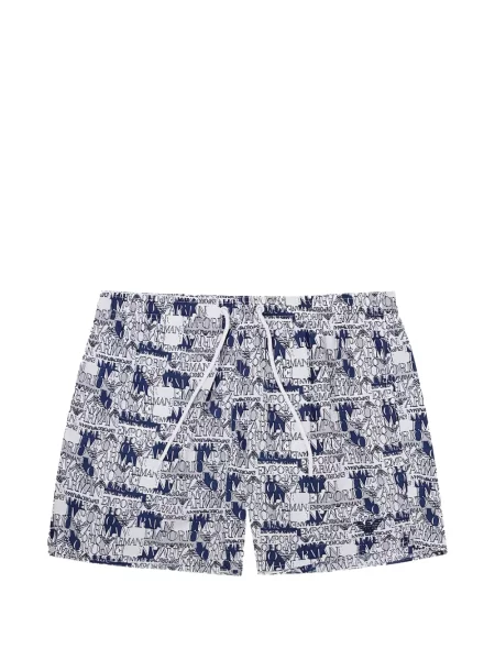 Slip de baie Emporio Armani cu imagine alb